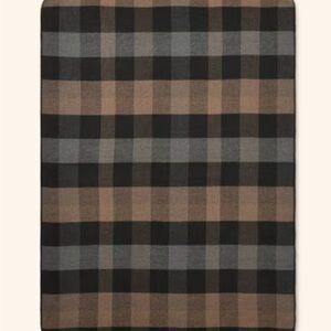 Woolrich Plaid Blanket - Black and Brown